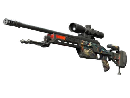 StatTrak™ SSG 08 | Dragonfire (Battle-Scarred)