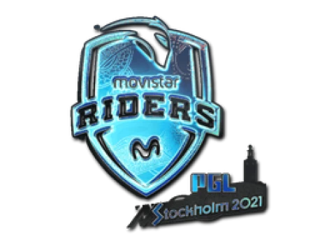 Наклейка | Movistar Riders (голографическая) | Стокгольм 2021