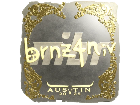 Sticker | brnz4n (Gold) | Austin 2025