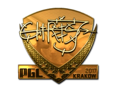 Sticker | chrisJ (Gold) | Krakow 2017