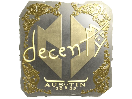 Sticker | decenty (Gold) | Austin 2025