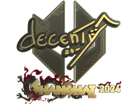 Sticker | decenty (Gold) | Shanghai 2024