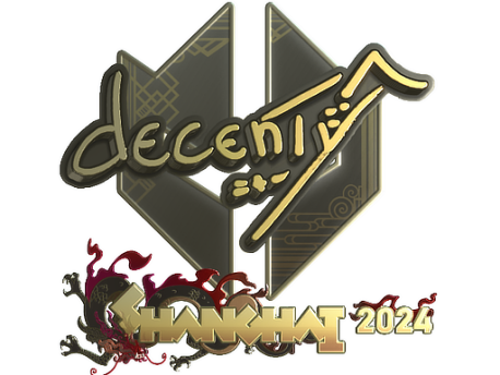 Sticker | decenty (Gold) | Shanghai 2024