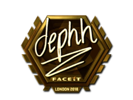 Sticker | dephh (Gold) | London 2018