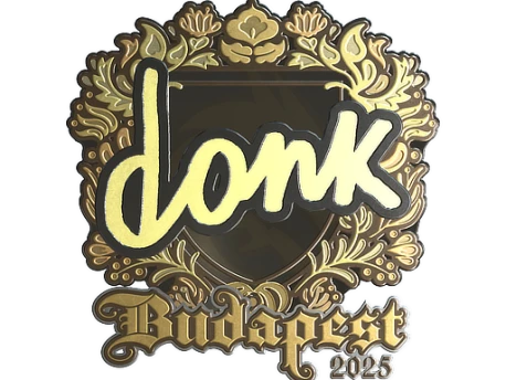 Sticker | donk (Gold) | Budapest 2025
