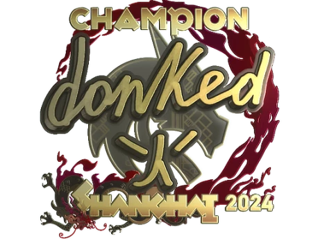 Sticker | donk (Gold, Champion) | Shanghai 2024