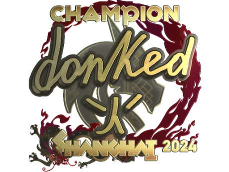 Sticker | donk (Gold, Champion) | Shanghai 2024