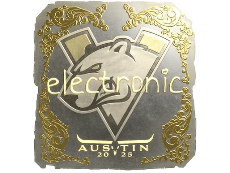 Sticker | electronic (Gold) | Austin 2025