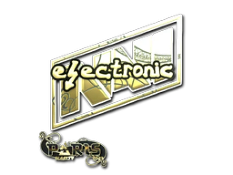 Sticker | electronic (Gold) | Paris 2023 CS:GO | Buy, Sell On Market CS:GO