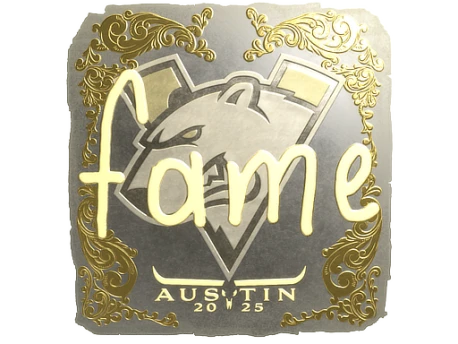 Sticker | fame (Gold) | Austin 2025