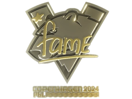 Sticker | fame (Gold) | Copenhagen 2024