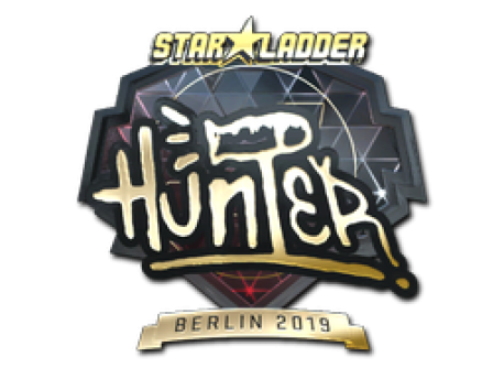 Sticker | huNter- (Gold) | Berlin 2019