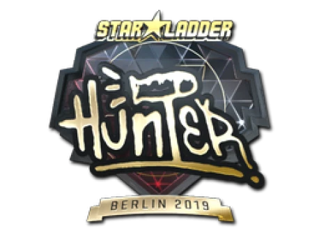 Sticker | huNter- (Gold) | Berlin 2019