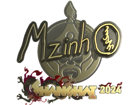 Sticker | mzinho (Gold) | Shanghai 2024