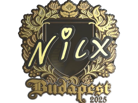 Sticker | nicx (Gold) | Budapest 2025