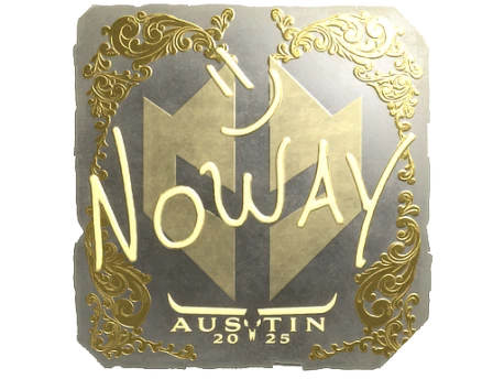 Sticker | noway (Gold) | Austin 2025