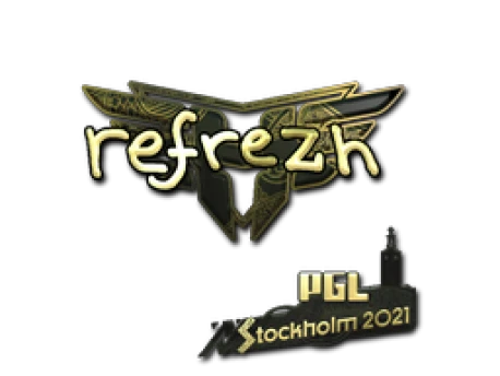 Наклейка | refrezh (золотая) | Стокгольм-2021 КС ГО | Купить, Продать ...
