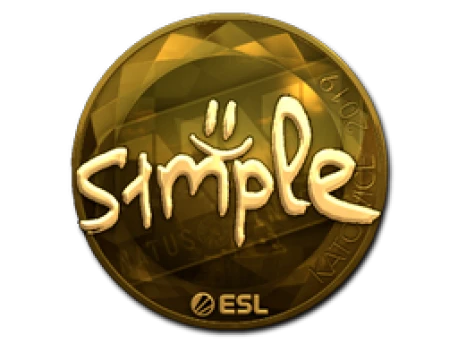 Sticker | s1mple (Gold) | Katowice 2019