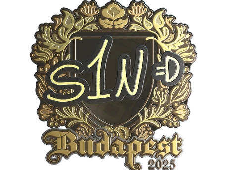 Sticker | s1n (Gold) | Budapest 2025