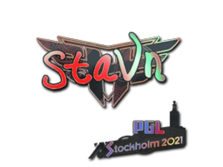 Sticker | stavn (Holo) | Stockholm 2021 CS:GO | Buy, Sell On Market CS:GO