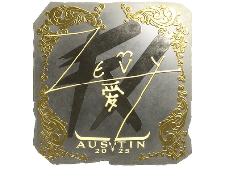Sticker | zevy (Gold) | Austin 2025
