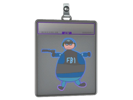 Sticker Slab | Poorly Drawn FBI (Holo)