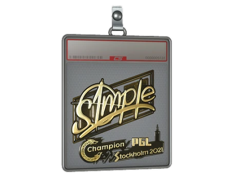 Sticker Slab | s1mple (Gold) | Stockholm 2021