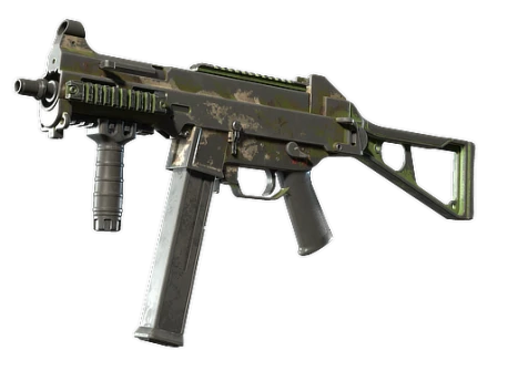 UMP-45 | Green Swirl (Battle-Scarred)