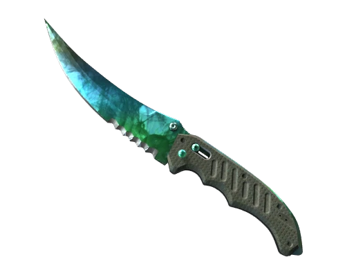 ★ StatTrak™ Flip Knife | Gamma Doppler Emerald (Minimal Wear)