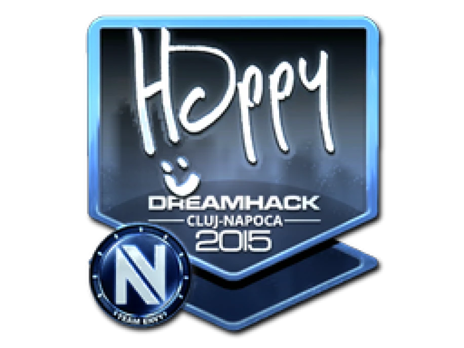 Наклейка | Happy (металлическая) | Клуж-Напока-2015
