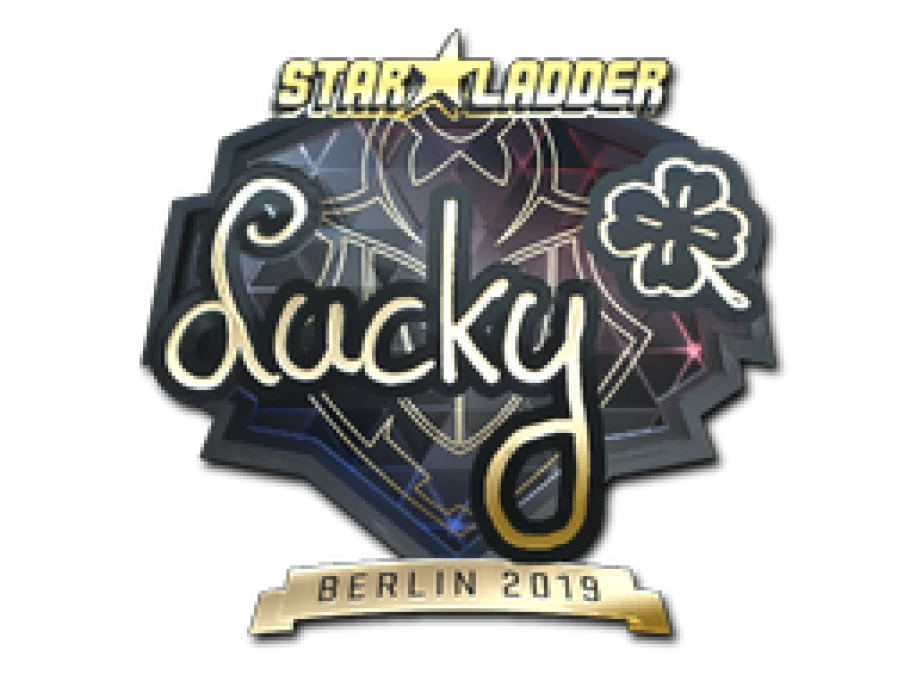 Наклейка | Lucky (золотая) | Берлин 2019