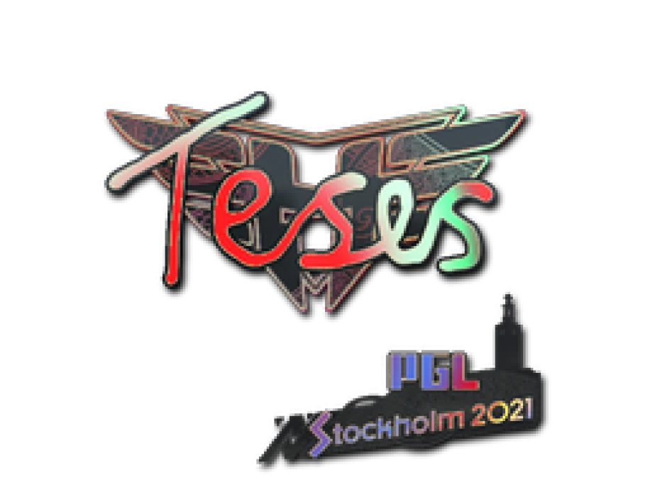 Наклейка | TeSeS (голографическая) | Стокгольм-2021