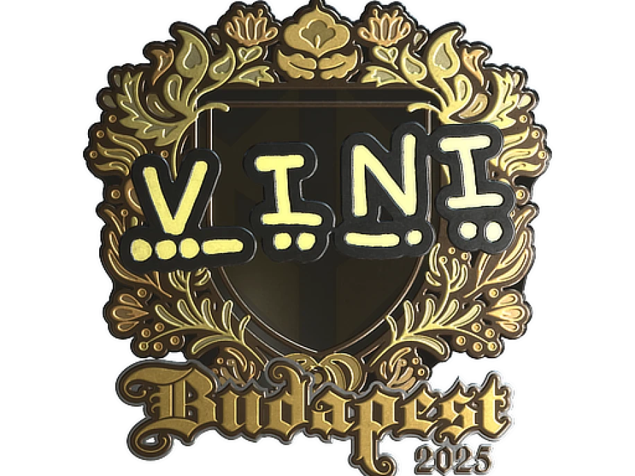 Наклейка | VINI (золотая) | Будапешт-2025