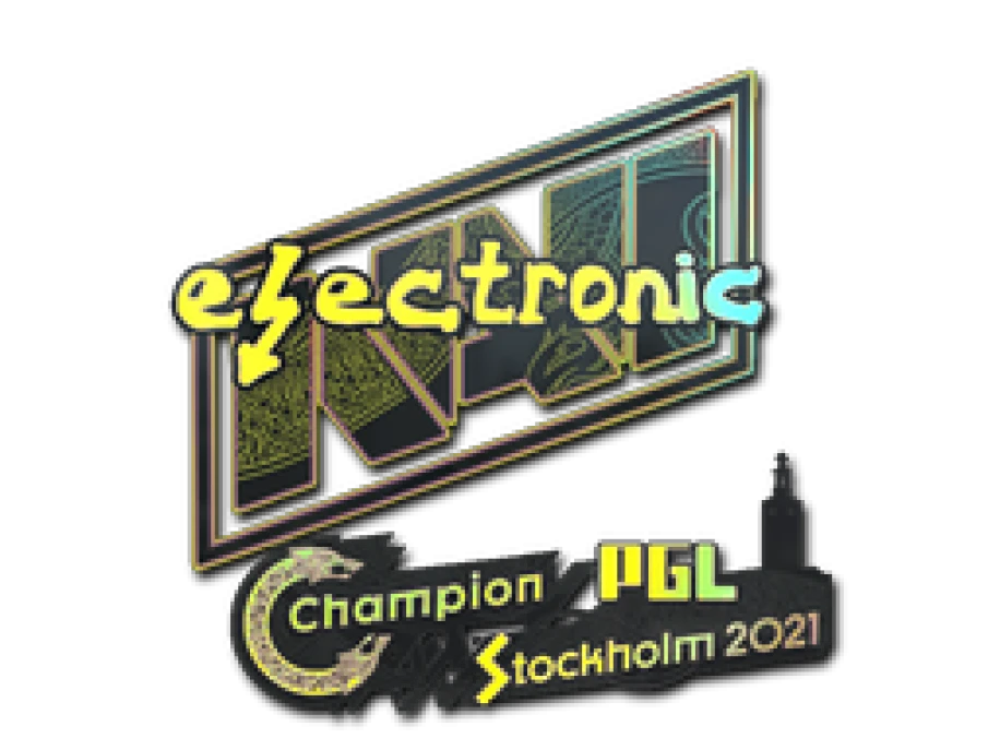 Наклейка | electroNic (голографическая) | Стокгольм-2021