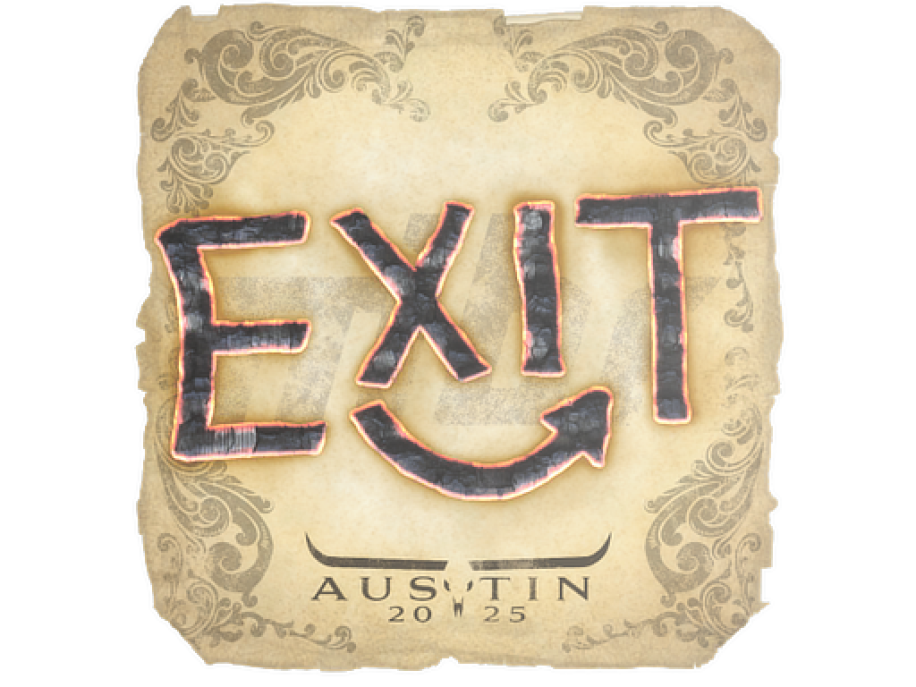 Sticker | exit | Austin 2025 CS2 (CS:GO) | Buy, Sell, Price — Market.CSGO