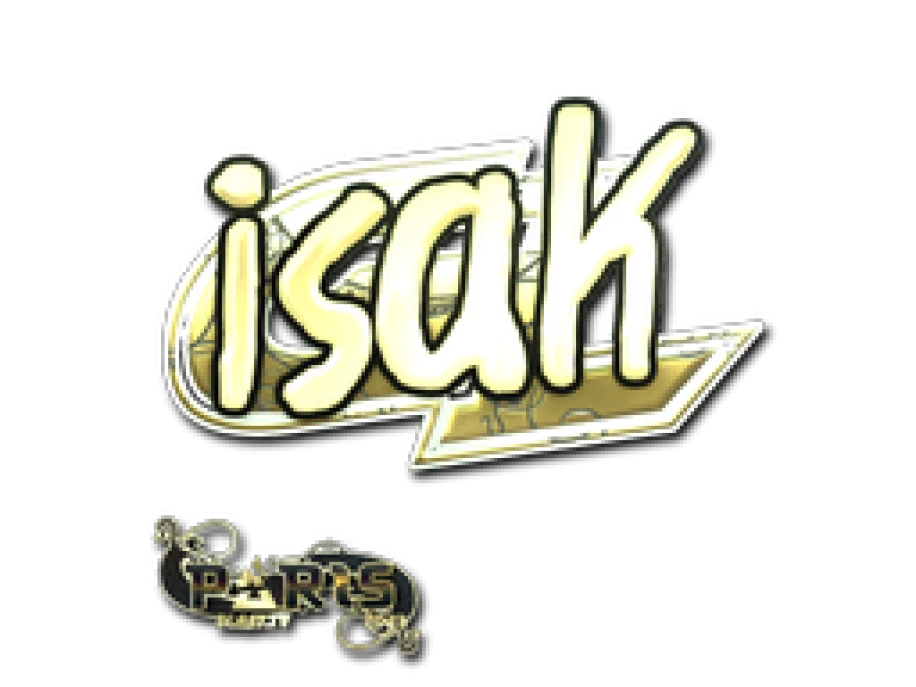 Наклейка | isak (золотая) | Париж 2023