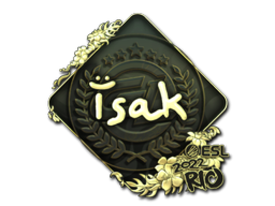 Sticker | isak (Gold) | Rio 2022 CS2 (CS:GO) | Buy, Sell, Price ...