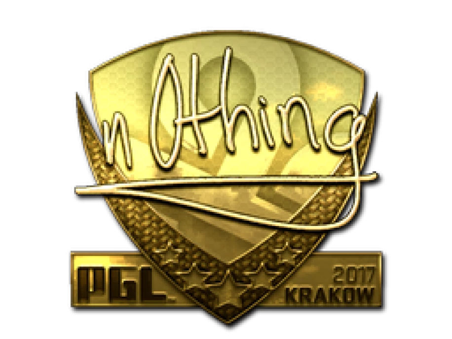 Gold thing. Наклейка PGL Золотая Краков 2017. Krakow 2017 наклейки. Краков 2017 наклейка. Сувенирный скин Краков 2017.