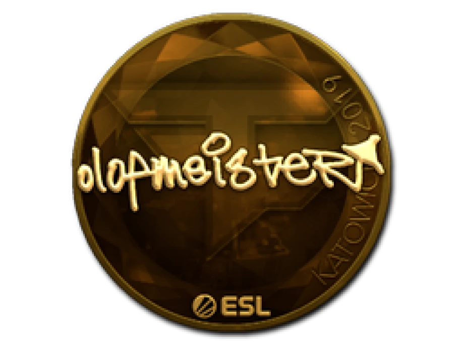 Наклейка | olofmeister (золотая) | Катовице 2019