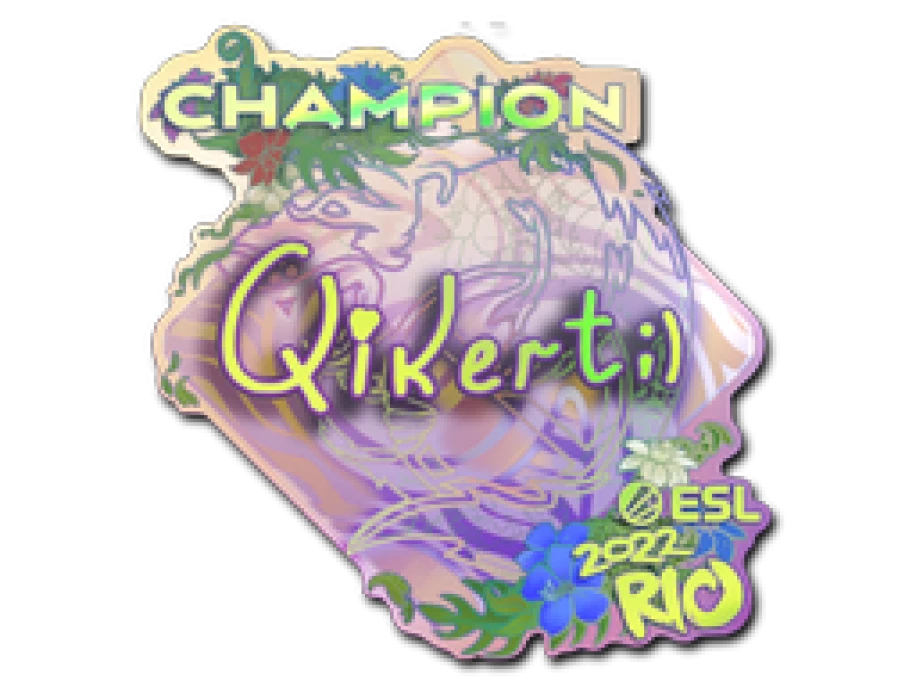 Наклейка | qikert (голографическая, чемпион) | Рио-2022